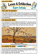 Egon Schiele – Künstler-Steckbrief & Infotext | Kunstunterricht Grundschule Klasse 4–5 | Arbeitsblätter mit Lösungen – Materialseite 2