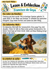 Francisco de Goya – Künstler-Steckbrief & Infotext | Kunstunterricht Grundschule Klasse 4–5 | Arbeitsblätter mit Lösungen – Materialseite 2