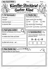 Gustav Klimt – Künstler-Steckbrief & Infotext | Kunstunterricht Grundschule Klasse 4–5 | Arbeitsblätter mit Lösungen – Materialseite 4