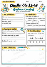 Gustave Courbet – Künstler-Steckbrief & Infotext | Kunstunterricht Grundschule Klasse 4–5 | Arbeitsblätter mit Lösungen – Materialseite 3