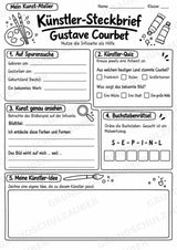 Gustave Courbet – Künstler-Steckbrief & Infotext | Kunstunterricht Grundschule Klasse 4–5 | Arbeitsblätter mit Lösungen – Materialseite 4