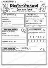 Jan van Eyck – Künstler-Steckbrief & Infotext | Kunstunterricht Grundschule Klasse 4–5 | Arbeitsblätter mit Lösungen – Materialseite 4