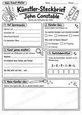 John Constable – Künstler-Steckbrief & Infotext | Kunstunterricht Grundschule Klasse 4–5 | Arbeitsblätter mit Lösungen – Materialseite 4