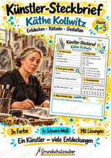 Ka the Kollwitz – Künstler-Steckbrief & Infotext | Kunstunterricht Grundschule Klasse 4–5 | Arbeitsblätter mit Lösungen – Cover