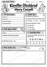 Mary Cassatt – Künstler-Steckbrief & Infotext | Kunstunterricht Grundschule Klasse 4–5 | Arbeitsblätter mit Lösungen – Materialseite 4