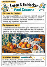 Paul Ce zanne – Künstler-Steckbrief & Infotext | Kunstunterricht Grundschule Klasse 4–5 | Arbeitsblätter mit Lösungen – Materialseite 2