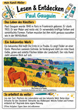 Paul Gauguin – Künstler-Steckbrief & Infotext | Kunstunterricht Grundschule Klasse 4–5 | Arbeitsblätter mit Lösungen – Materialseite 2