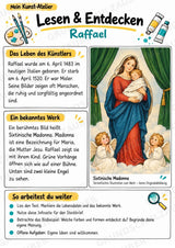 Raffael – Künstler-Steckbrief & Infotext | Kunstunterricht Grundschule Klasse 4–5 | Arbeitsblätter mit Lösungen – Materialseite 2