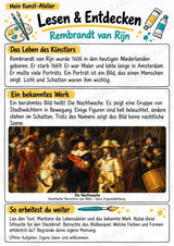 Rembrandt van Rijn – Künstler-Steckbrief & Infotext | Kunstunterricht Grundschule Klasse 4–5 | Arbeitsblätter mit Lösungen – Materialseite 2