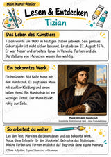 Tizian – Künstler-Steckbrief & Infotext | Kunstunterricht Grundschule Klasse 4–5 | Arbeitsblätter mit Lösungen – Materialseite 2
