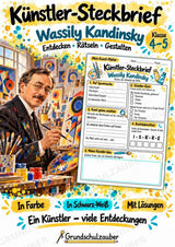 Wassily Kandinsky – Künstler-Steckbrief & Infotext | Kunstunterricht Grundschule Klasse 4–5 | Arbeitsblätter mit Lösungen – Cover