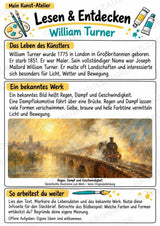 William Turner – Künstler-Steckbrief & Infotext | Kunstunterricht Grundschule Klasse 4–5 | Arbeitsblätter mit Lösungen – Materialseite 2