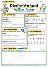 William Turner – Künstler-Steckbrief & Infotext | Kunstunterricht Grundschule Klasse 4–5 | Arbeitsblätter mit Lösungen – Materialseite 3