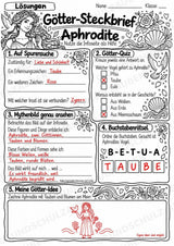 Aphrodite – Griechische Götter: Steckbrief & Infotext | Arbeitsblätter mit Lösungen | Klasse 4–5 – Materialseite 5