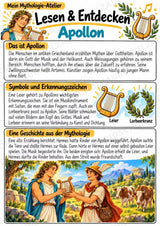 Apollon – Griechische Götter: Steckbrief & Infotext | Arbeitsblätter mit Lösungen | Klasse 4–5 – Materialseite 2