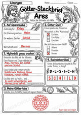 Ares – Griechische Götter: Steckbrief & Infotext | Arbeitsblätter mit Lösungen | Klasse 4–5 – Materialseite 5