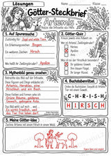 Artemis – Griechische Götter: Steckbrief & Infotext | Arbeitsblätter mit Lösungen | Klasse 4–5 – Materialseite 5