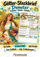 Demeter – Griechische Götter: Steckbrief & Infotext | Arbeitsblätter mit Lösungen | Klasse 4–5 – Cover