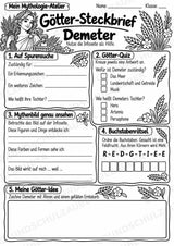 Demeter – Griechische Götter: Steckbrief & Infotext | Arbeitsblätter mit Lösungen | Klasse 4–5 – Materialseite 4
