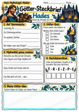 Hades – Griechische Götter: Steckbrief & Infotext | Arbeitsblätter mit Lösungen | Klasse 4–5 – Materialseite 3