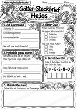 Helios – Griechische Götter: Steckbrief & Infotext | Arbeitsblätter mit Lösungen | Klasse 4–5 – Materialseite 4