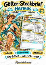 Hermes – Griechische Götter: Steckbrief & Infotext | Arbeitsblätter mit Lösungen | Klasse 4–5 – Cover