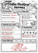 Hermes – Griechische Götter: Steckbrief & Infotext | Arbeitsblätter mit Lösungen | Klasse 4–5 – Materialseite 5