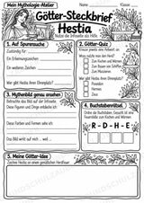Hestia – Griechische Götter: Steckbrief & Infotext | Arbeitsblätter mit Lösungen | Klasse 4–5 – Materialseite 4