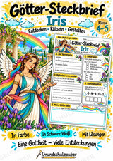 Iris – Griechische Götter: Steckbrief & Infotext | Arbeitsblätter mit Lösungen | Klasse 4–5 – Cover
