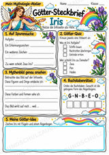Iris – Griechische Götter: Steckbrief & Infotext | Arbeitsblätter mit Lösungen | Klasse 4–5 – Materialseite 3