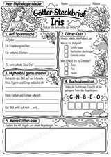 Iris – Griechische Götter: Steckbrief & Infotext | Arbeitsblätter mit Lösungen | Klasse 4–5 – Materialseite 4