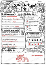 Iris – Griechische Götter: Steckbrief & Infotext | Arbeitsblätter mit Lösungen | Klasse 4–5 – Materialseite 5
