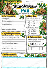 Pan – Griechische Götter: Steckbrief & Infotext | Arbeitsblätter mit Lösungen | Klasse 4–5 – Materialseite 3