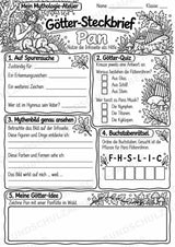 Pan – Griechische Götter: Steckbrief & Infotext | Arbeitsblätter mit Lösungen | Klasse 4–5 – Materialseite 4