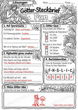 Pan – Griechische Götter: Steckbrief & Infotext | Arbeitsblätter mit Lösungen | Klasse 4–5 – Materialseite 5