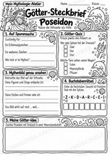 Poseidon – Griechische Götter: Steckbrief & Infotext | Arbeitsblätter mit Lösungen | Klasse 4–5 – Materialseite 4