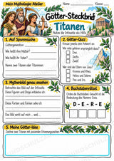 Titanen – Griechische Götter: Steckbrief & Infotext | Arbeitsblätter mit Lösungen | Klasse 4–5 – Materialseite 3