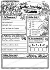 Titanen – Griechische Götter: Steckbrief & Infotext | Arbeitsblätter mit Lösungen | Klasse 4–5 – Materialseite 4