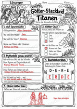 Titanen – Griechische Götter: Steckbrief & Infotext | Arbeitsblätter mit Lösungen | Klasse 4–5 – Materialseite 5