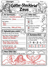 Zeus – Griechische Götter: Steckbrief & Infotext | Arbeitsblätter mit Lösungen | Klasse 4–5 – Materialseite 5