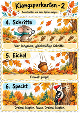 Herbst Klanggeschichte: Die verschwundenen Herbstgeräusche | Musik Klasse 1–2 | Klangkarten, Arbeitsblätter & Lösungen – Materialseite 6