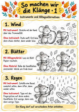 Herbst Klanggeschichte: Die verschwundenen Herbstgeräusche | Musik Klasse 1–2 | Klangkarten, Arbeitsblätter & Lösungen – Materialseite 7