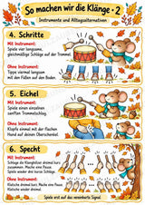Herbst Klanggeschichte: Die verschwundenen Herbstgeräusche | Musik Klasse 1–2 | Klangkarten, Arbeitsblätter & Lösungen – Materialseite 8