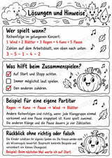 Herbst-Klanggeschichte: Kürbis Kuno und das verpatzte Herbstkonzert | Musik Klasse 1–3 | Dirigierkarten & Bildpartitur – Materialseite 14