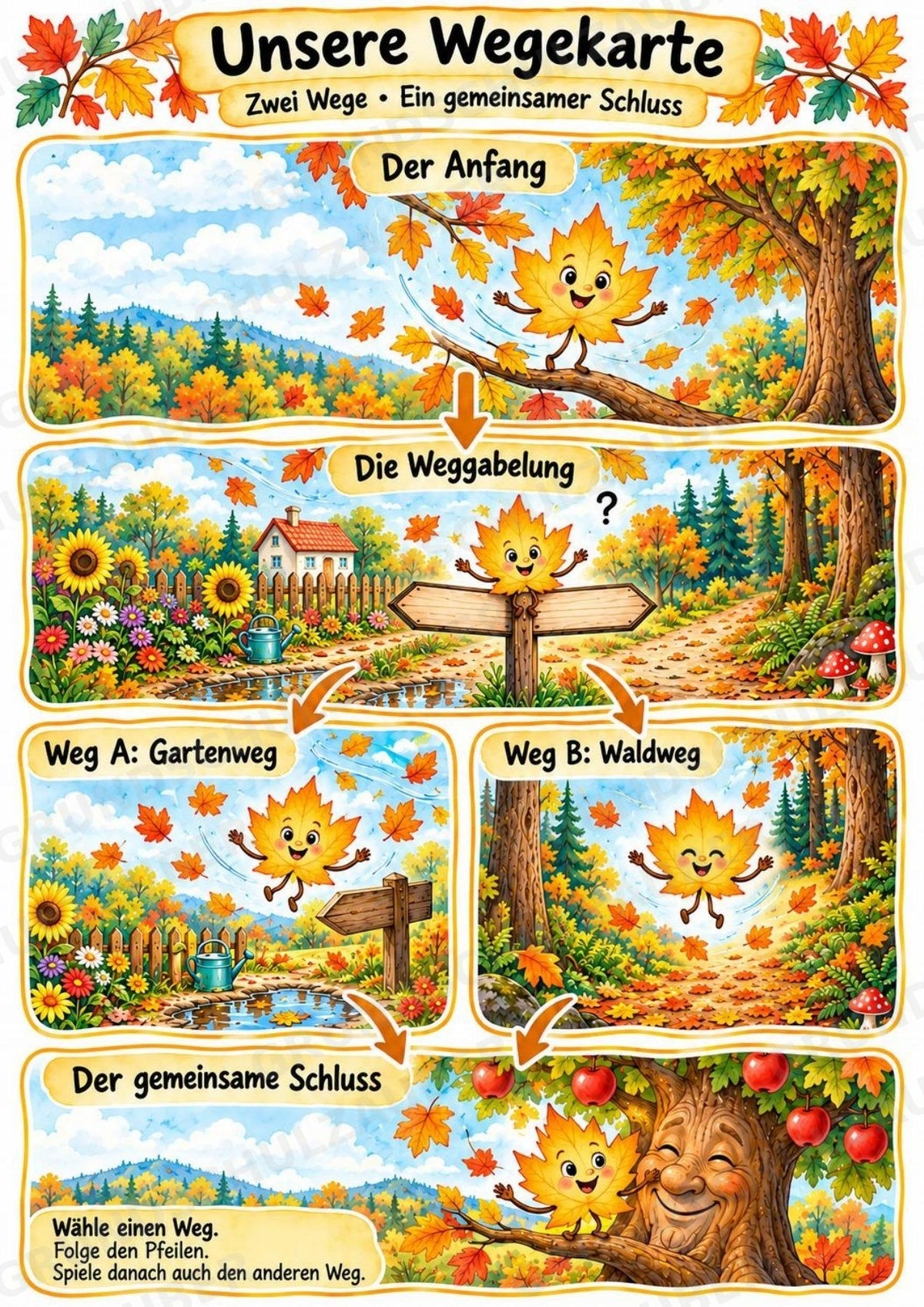 Herbst Klanggeschichte Grundschule Klasse 2–4 – Das Herbstblatt mit dem geheimen Auftrag | Musik, Bildkarten & Arbeitsblätter – Materialseite 7