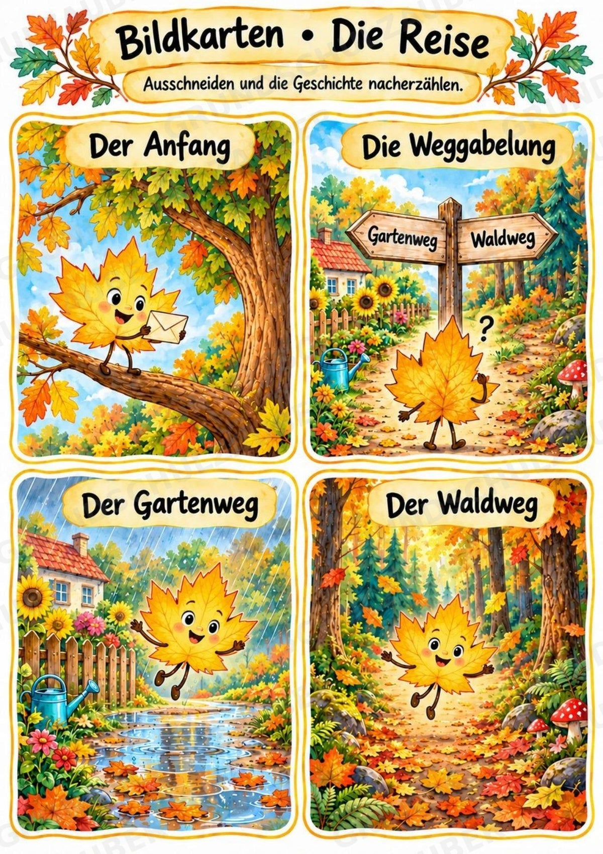Herbst Klanggeschichte Grundschule Klasse 2–4 – Das Herbstblatt mit dem geheimen Auftrag | Musik, Bildkarten & Arbeitsblätter – Materialseite 8