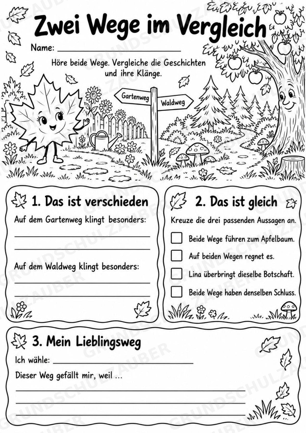 Herbst Klanggeschichte Grundschule Klasse 2–4 – Das Herbstblatt mit dem geheimen Auftrag | Musik, Bildkarten & Arbeitsblätter – Materialseite 11