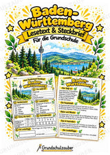 Baden-Württemberg – Lesetext & Steckbrief | Bundesland Grundschule – Cover