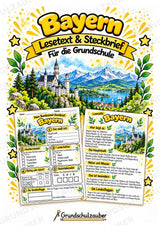 Bayern – Lesetext & Steckbrief | Bundesland Deutschland Grundschule – Cover