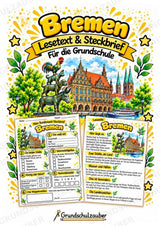 Bremen – Lesetext & Steckbrief | Bundesland Deutschland Grundschule – Cover